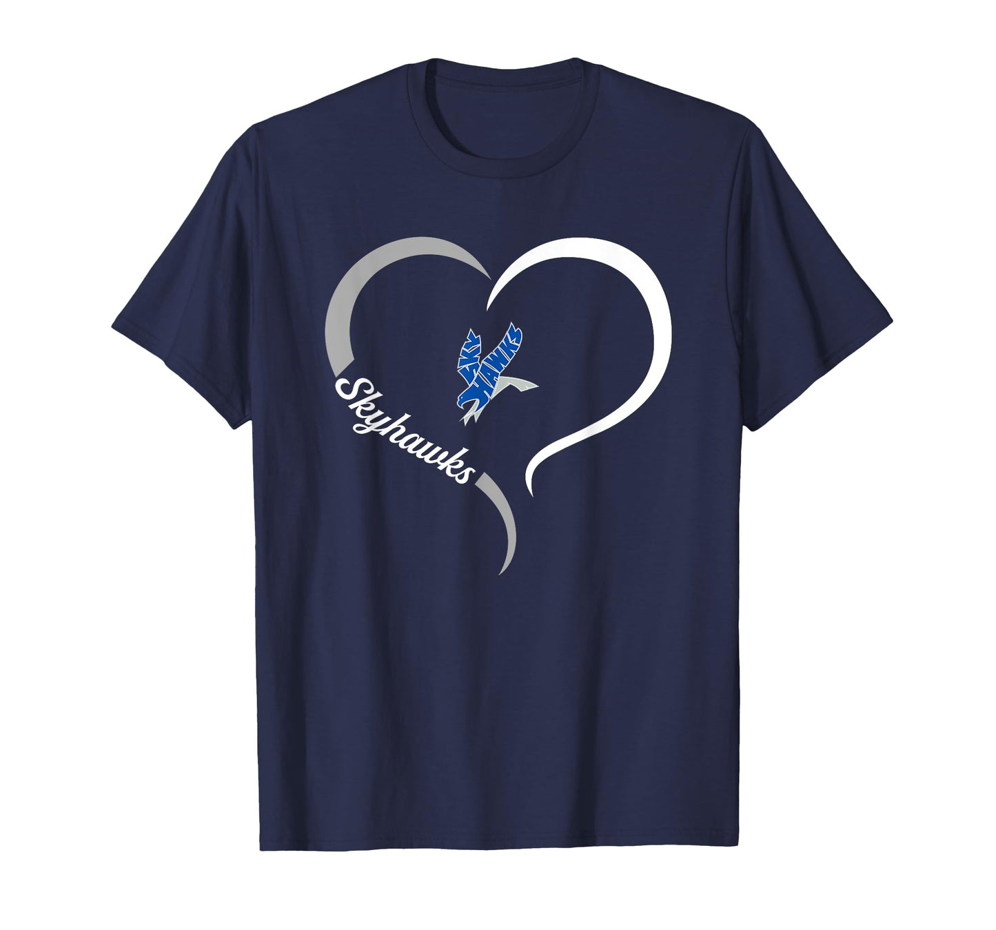 Deer Valley Skyhawks Logo Half Heart Slogan HS T-Shirt