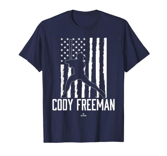 Distressed Flag Swing Cody Freeman Prospect Baseball Fan T-Shirt