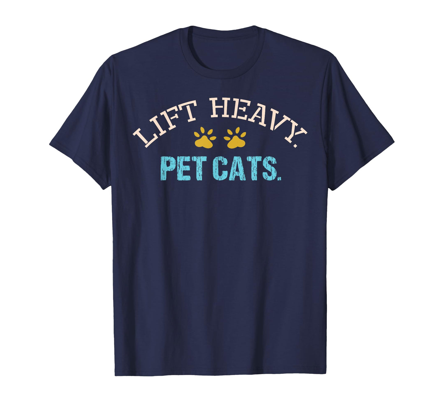 Lift Heavy Pet Cats Weightlifter Gym Fit Muscle Workout Fit T-Shirt