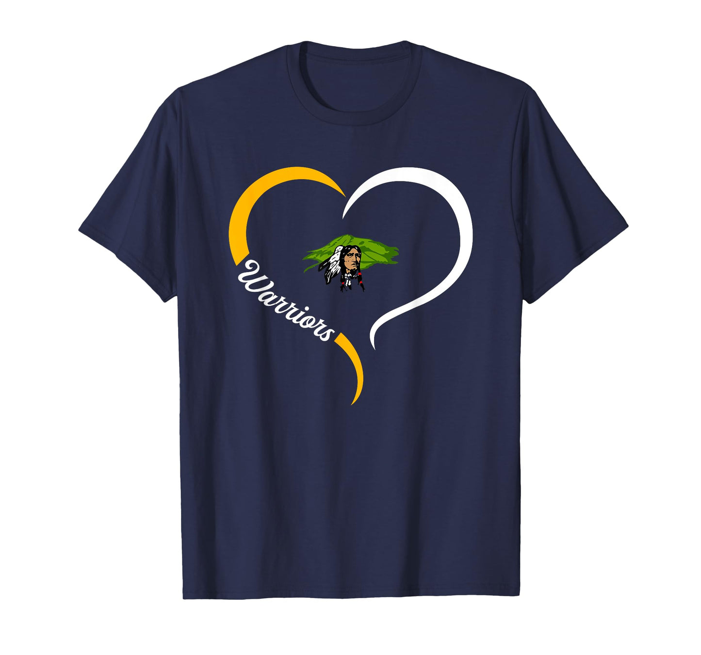 Ruidoso Warriors Logo Half Heart Slogan HS T-Shirt