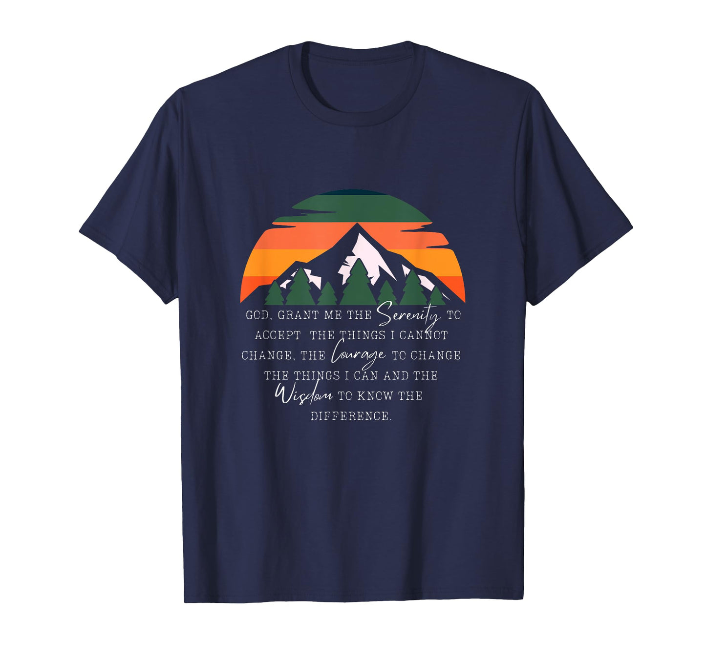 Christian Recovery Prayer - God Grant Me The Serenity T-Shirt