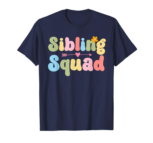Funny Sibling Squad Family Matching Sister Brother Siblings T-Shirt
