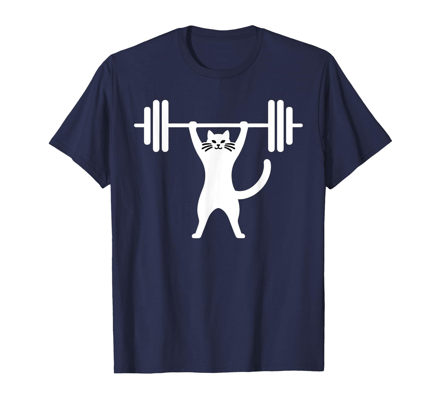 Cat Powerlifting Weightlifting Gym Workout Men Women Kids T-Shirt