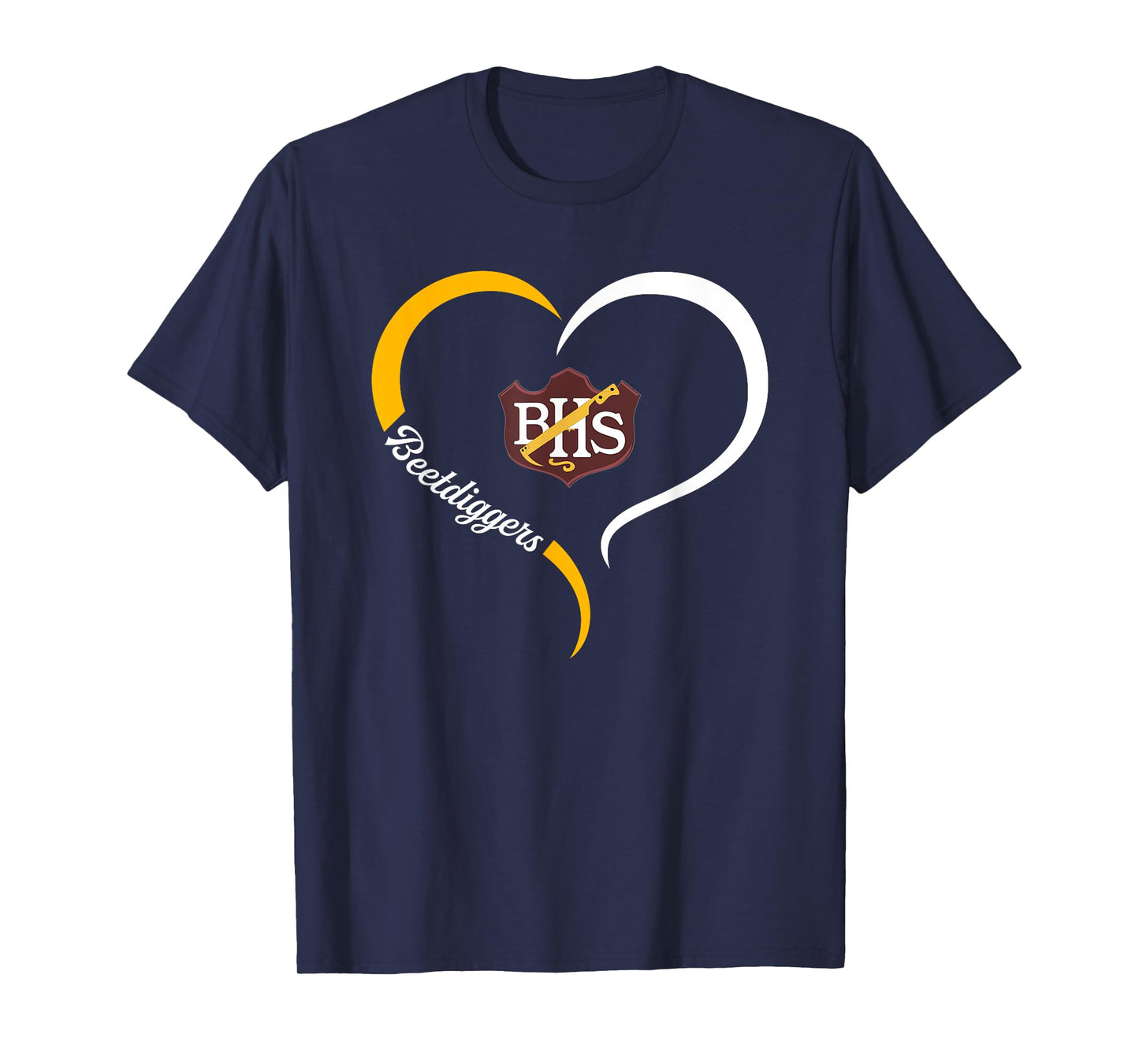 Brush Beetdiggers Logo Half Heart Slogan HS T-Shirt