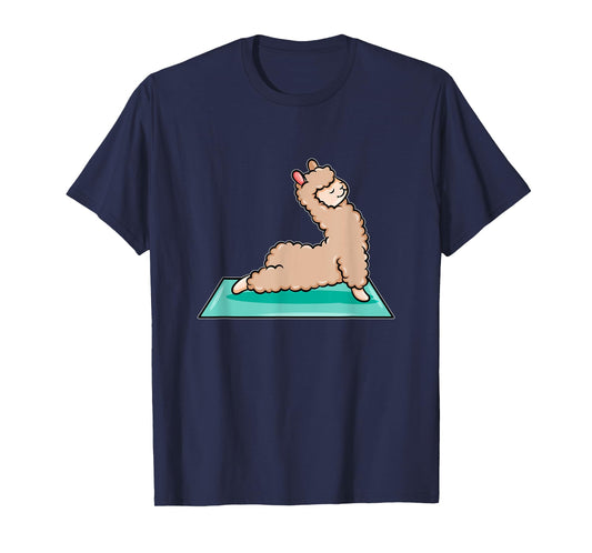 Cute Yoga Llama Alpaca Meditation Costume Sport For Women T-Shirt
