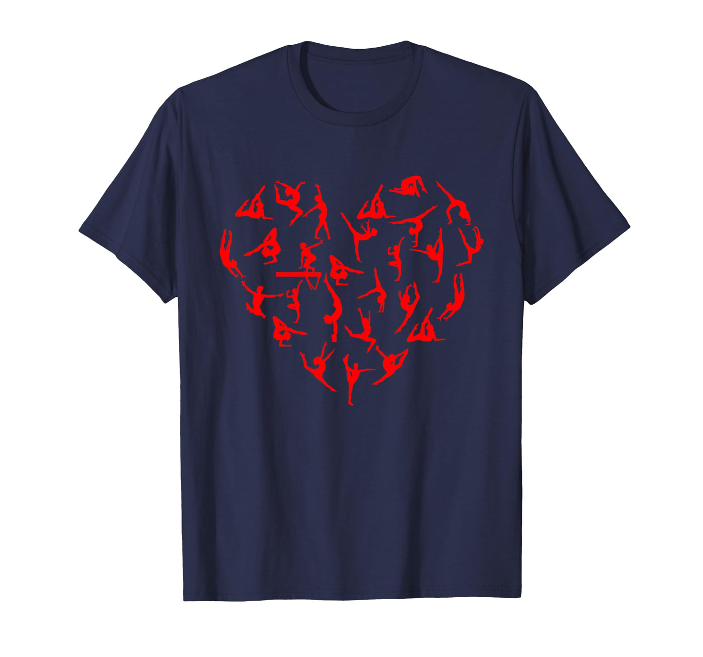 Valentines Day Gym Motivational Gymnastics Heart T-Shirt