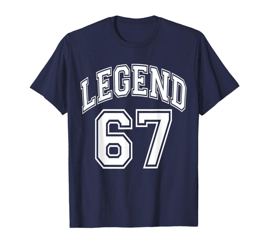 Legend 67 Number Varsity Team - 67th Birthday & 67 Years Old T-Shirt