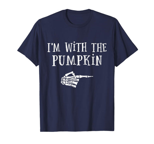Im with pumpkin matching partner couple costume halloween T-Shirt