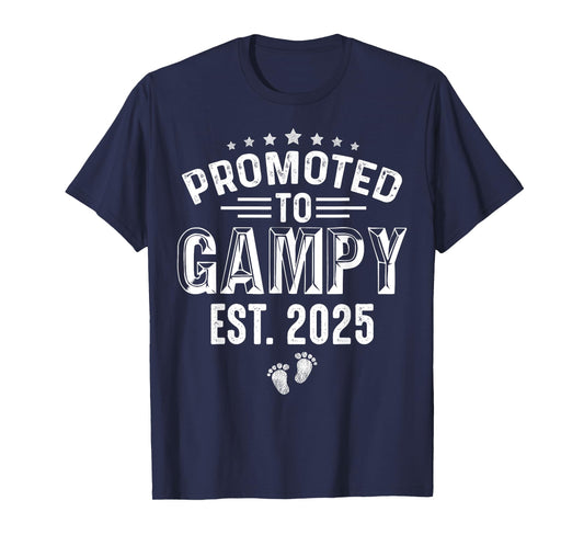 Promoted To Gampy est.2025 Fathers Day First time Gampy T-Shirt
