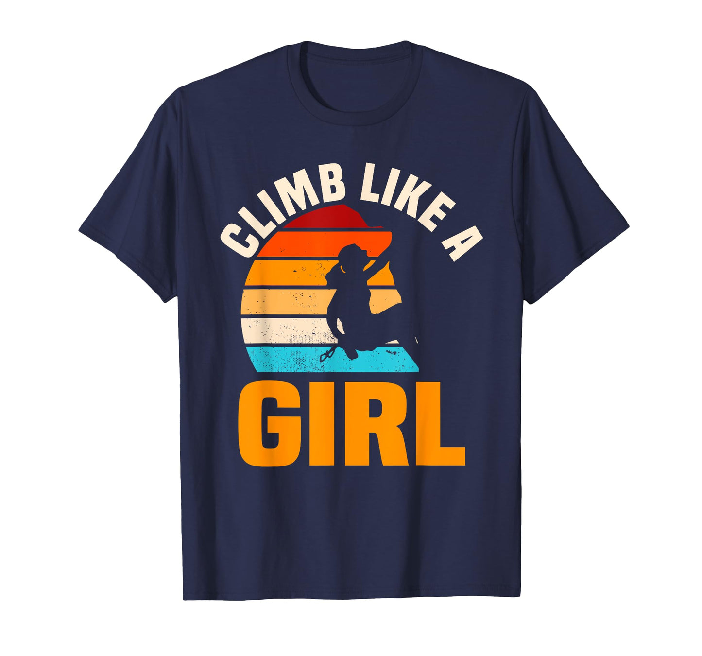 Bouldering Girls Retro Vintage Climber Boulderer Climbing T-Shirt