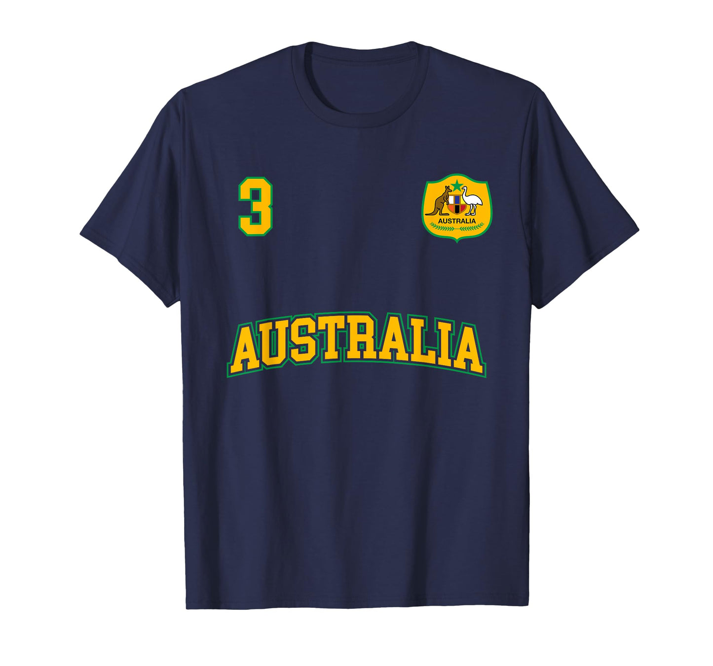Australia Soccer Shirt No. 3 (+BACK) Australian Sports Team