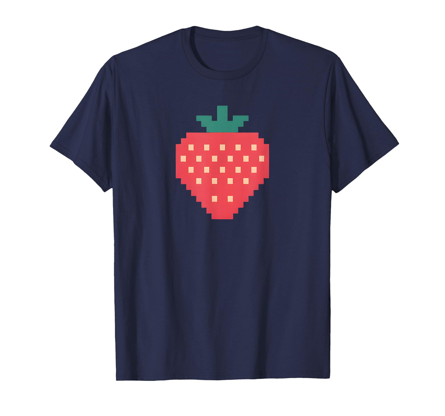Pixel Strawberry 80s Video Game Funny Halloween Costume T-Shirt