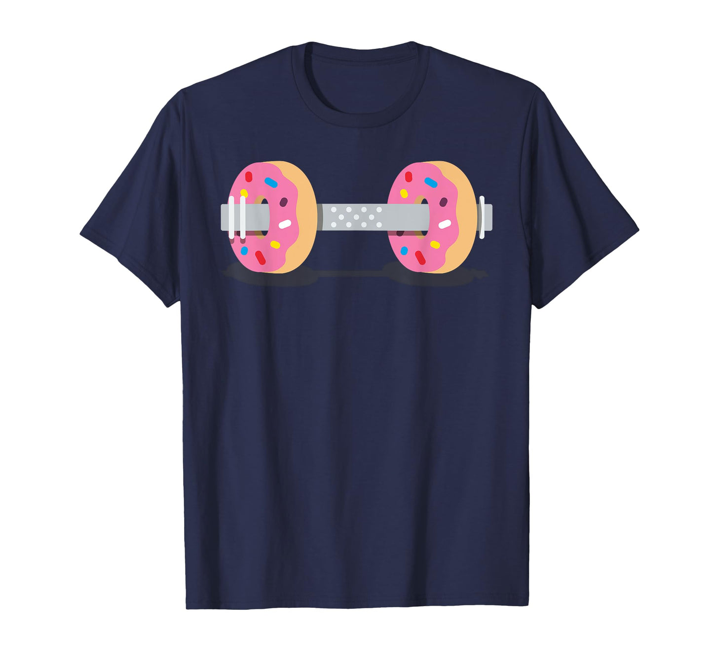 Dumbbells Donuts Weightlifting Funny Gym Workout T-Shirt
