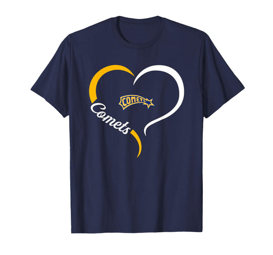 Coventry Comets Logo Half Heart Slogan HS T-Shirt
