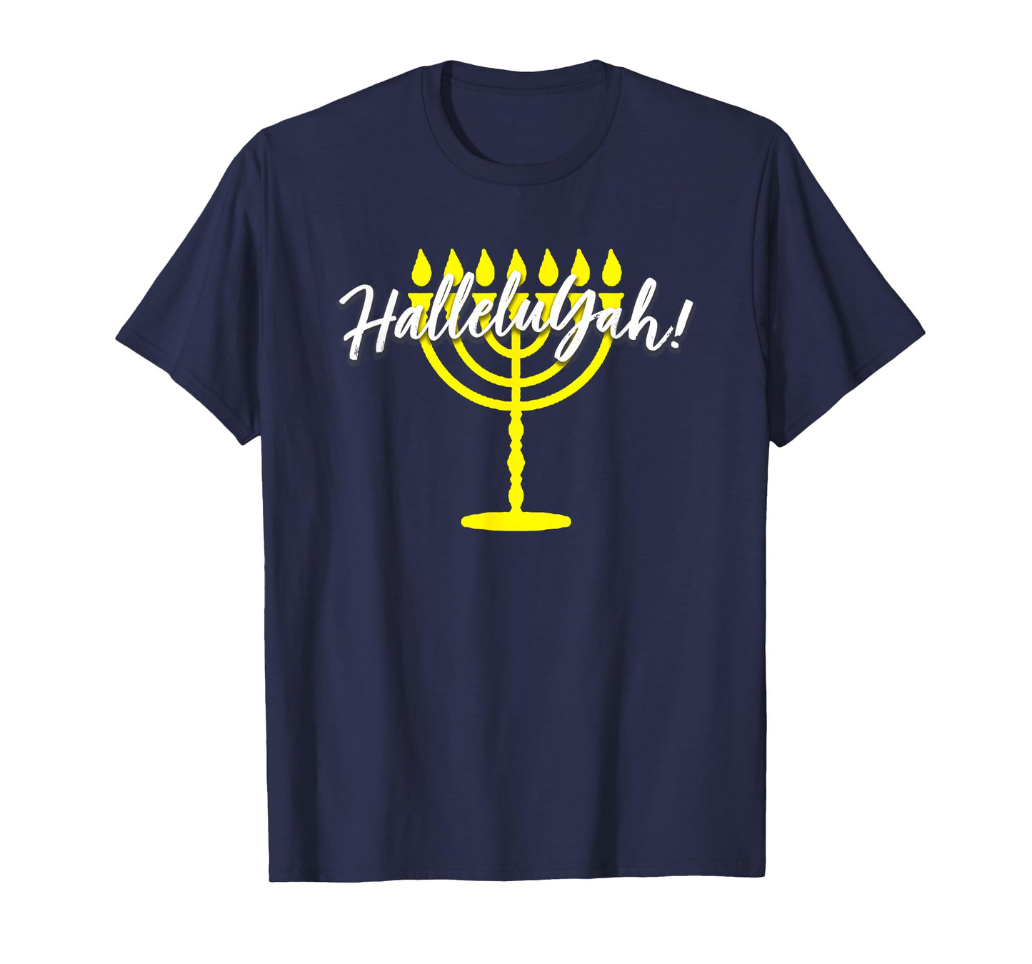 HalleluYah Hebrew Menorah Torah YHWH T-Shirt
