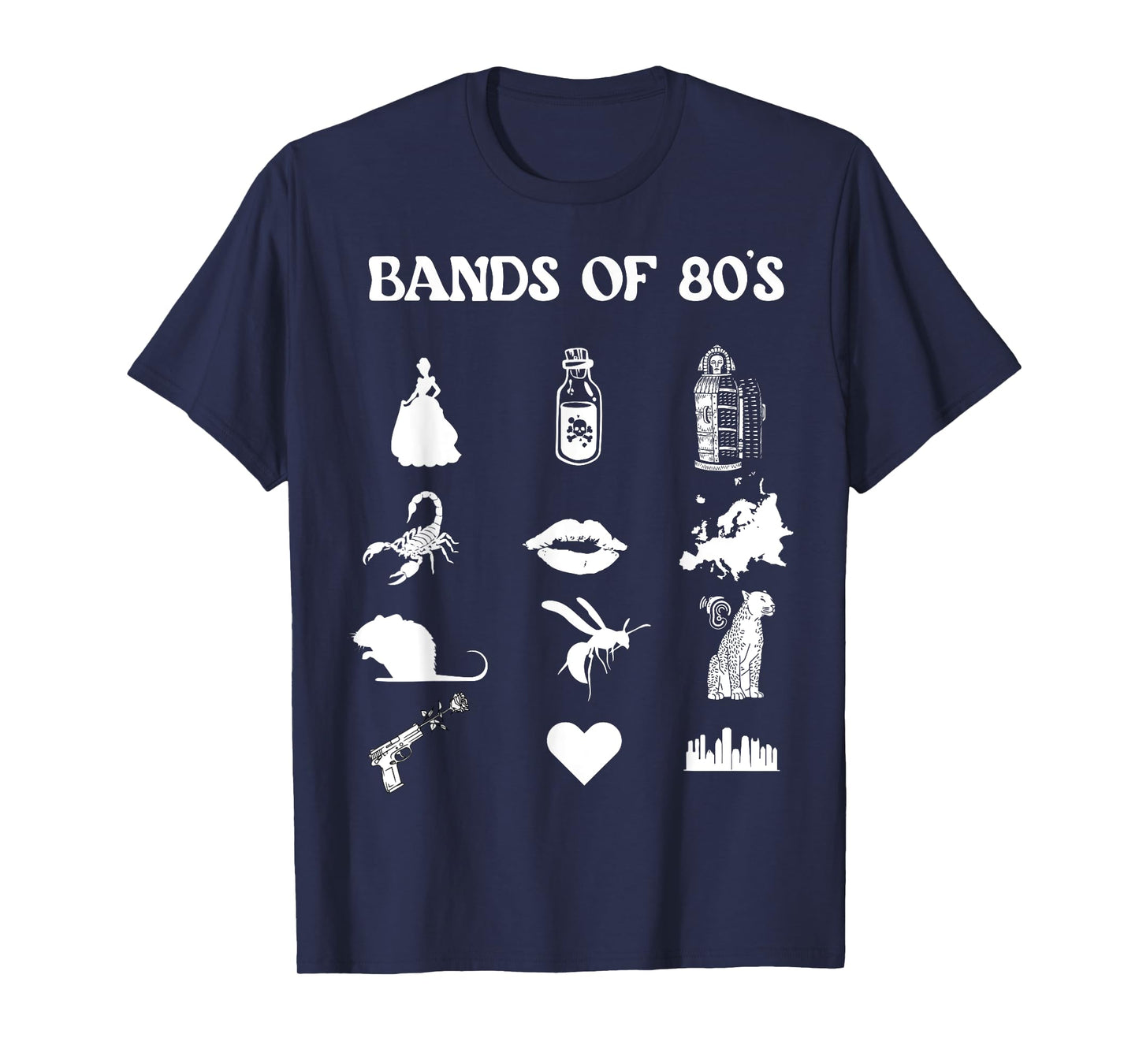 Retro 1980s Bands - Music - Music Lover T-Shirt