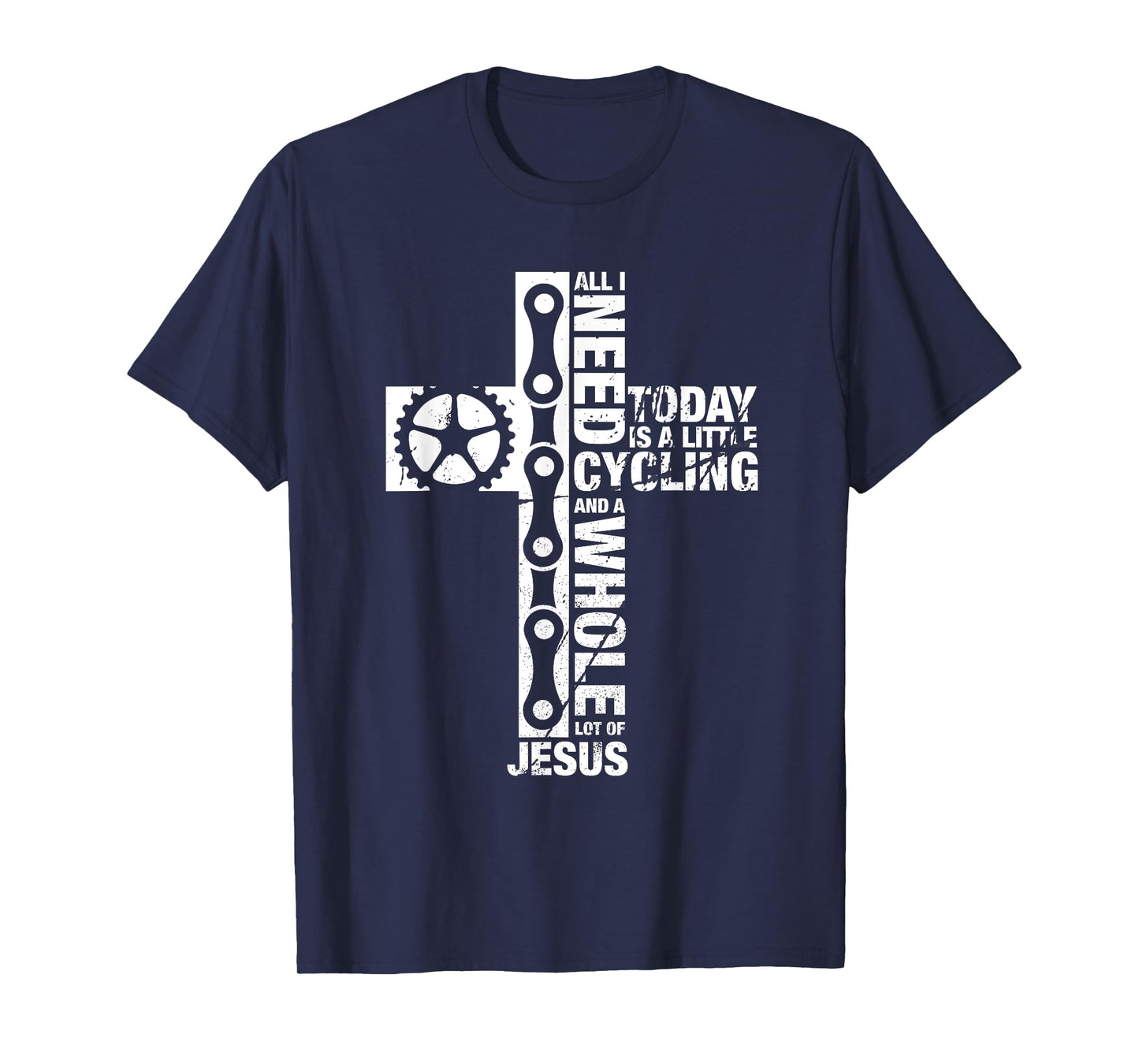 Bluetonic Cycling All I Need Is Cycling And Jesus Christian Religious Gifts T-Shirt