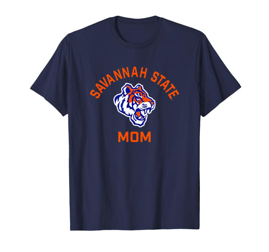 Savannah State University SSU Tigers Arched Mom T-Shirt
