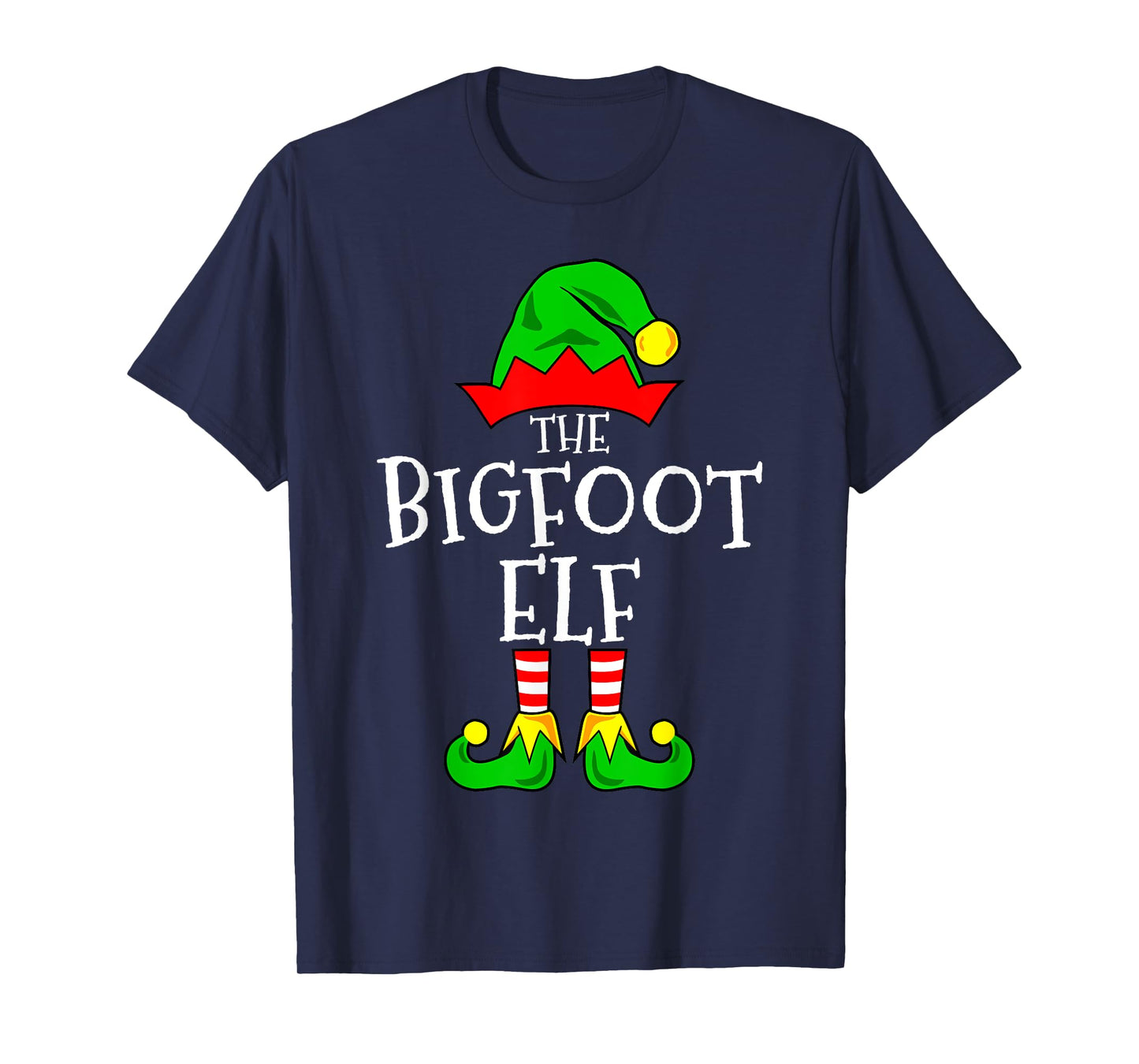 Funny Bigfoot Elf Matching Family Christmas Group Sasquatch T-Shirt