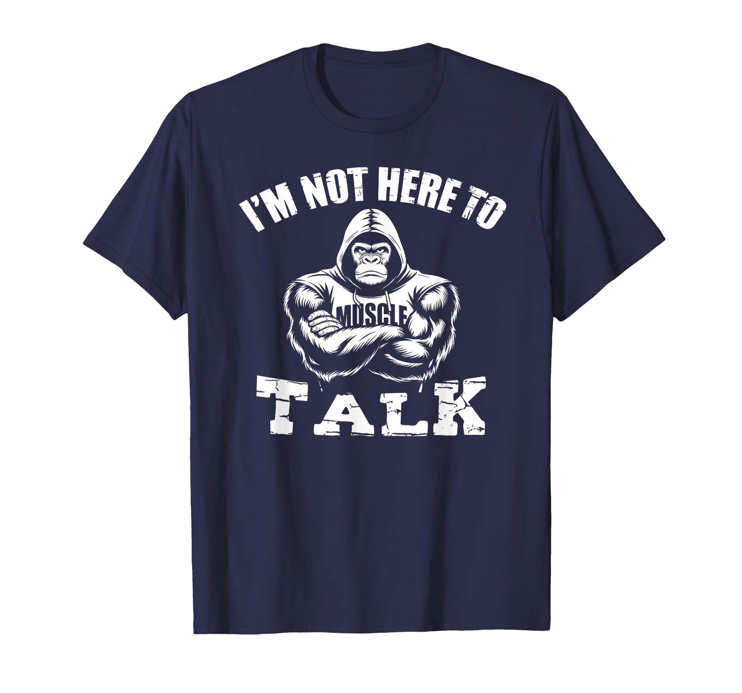 Gorilla Workout Weight Lift Strong Scary Silverback Gym T-Shirt