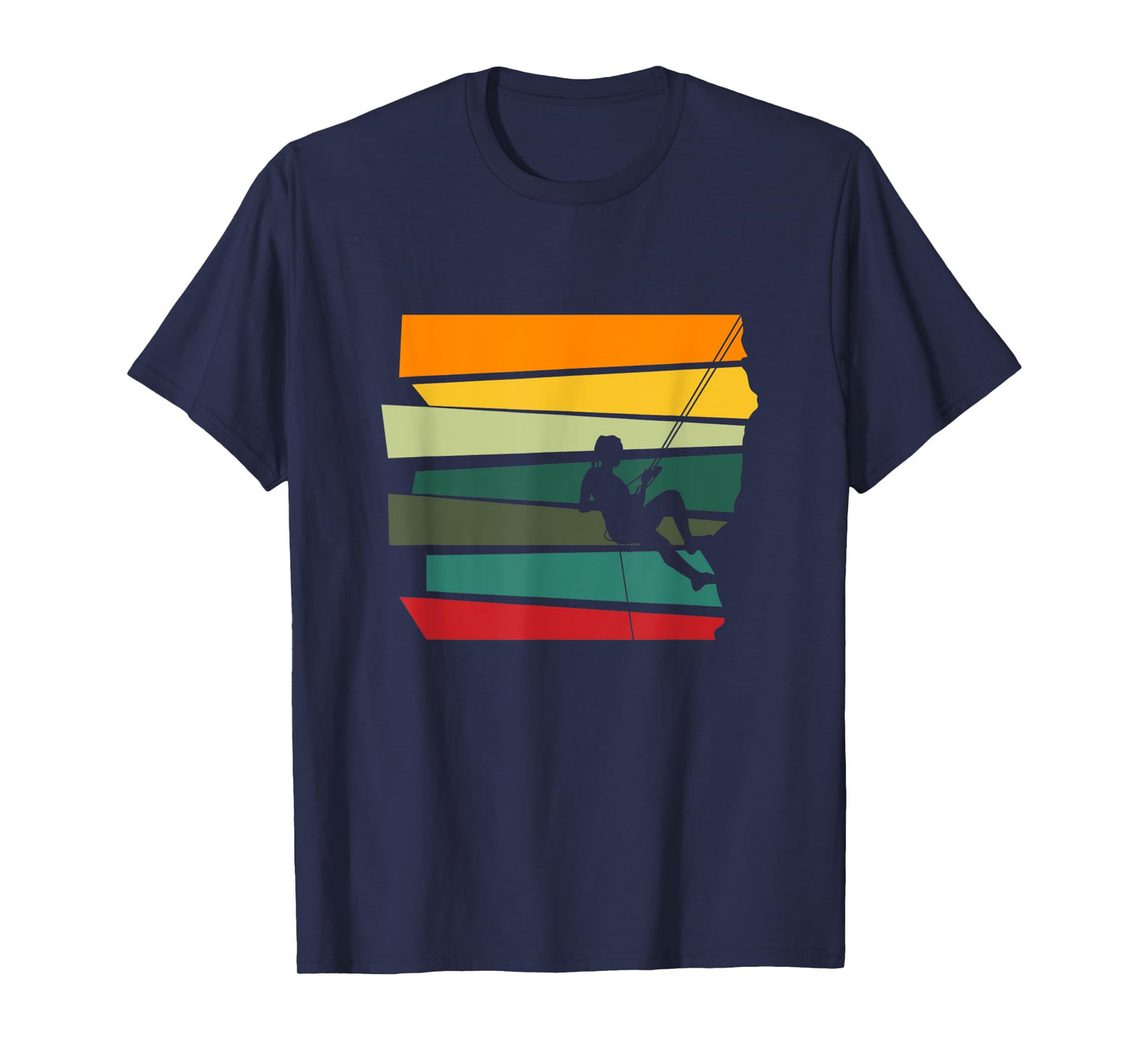 Vintage Rock Climbing Retro Climber Silhouette T-Shirt