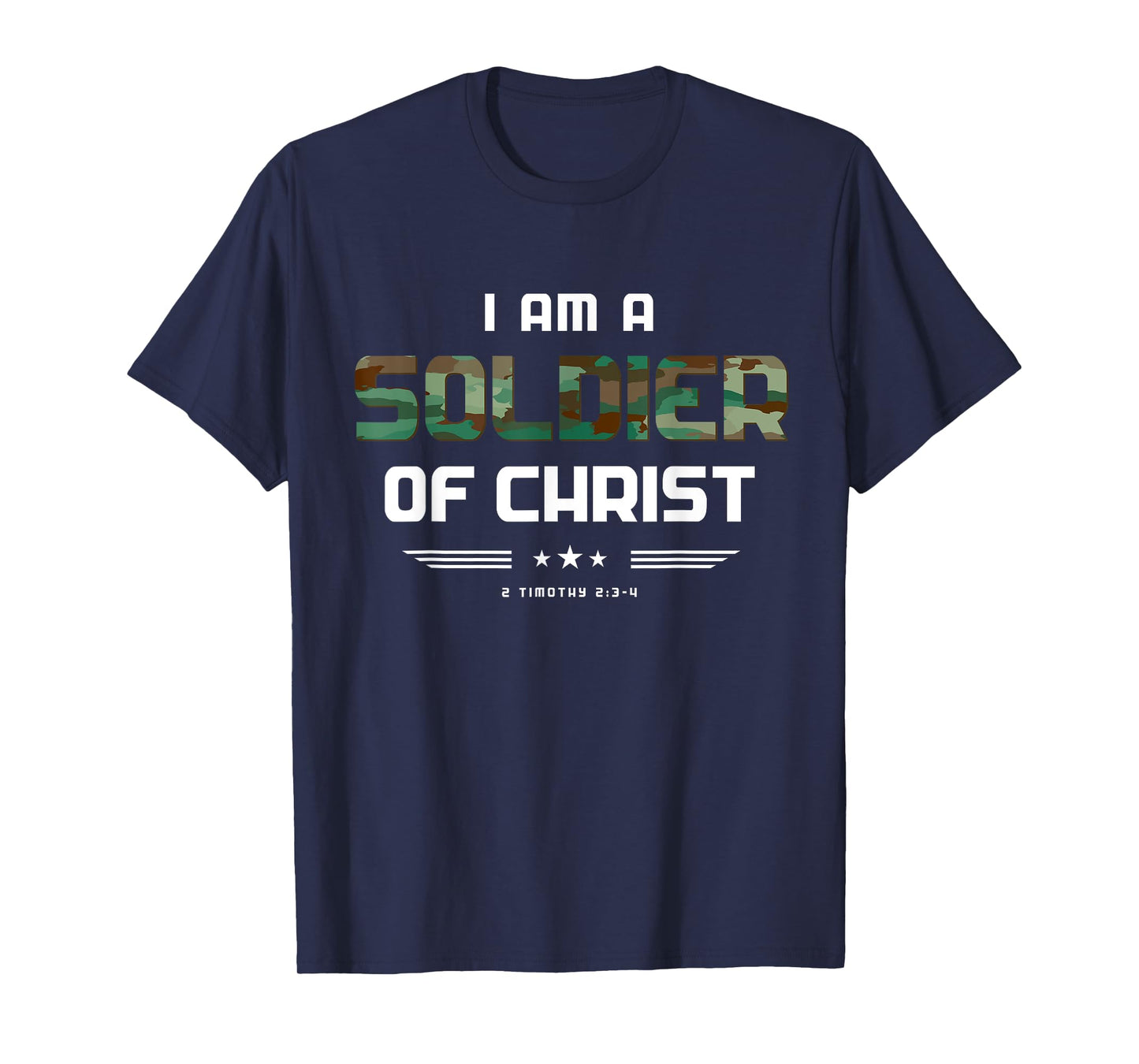 Christian gifts religious Bible verse Soldier of Christ T-Shirt