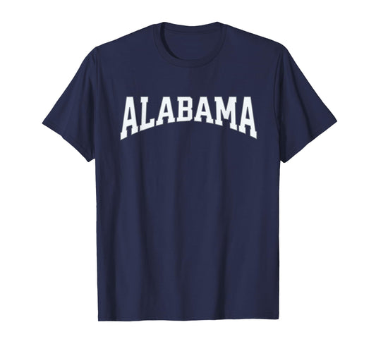 Vintage Alabama Arched Print Sports Fan Retro T-Shirt