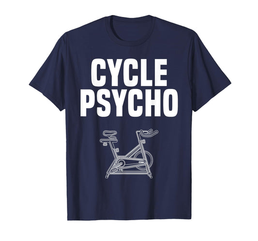 Time to Spin Apparel Cycle Psycho Spin Class Funny Spinning Cycling Gym Workout T-Shirt