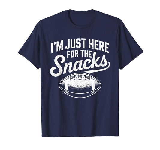 Funny Fantasy Football I'm Just Here For The Snacks Football T-Shirt