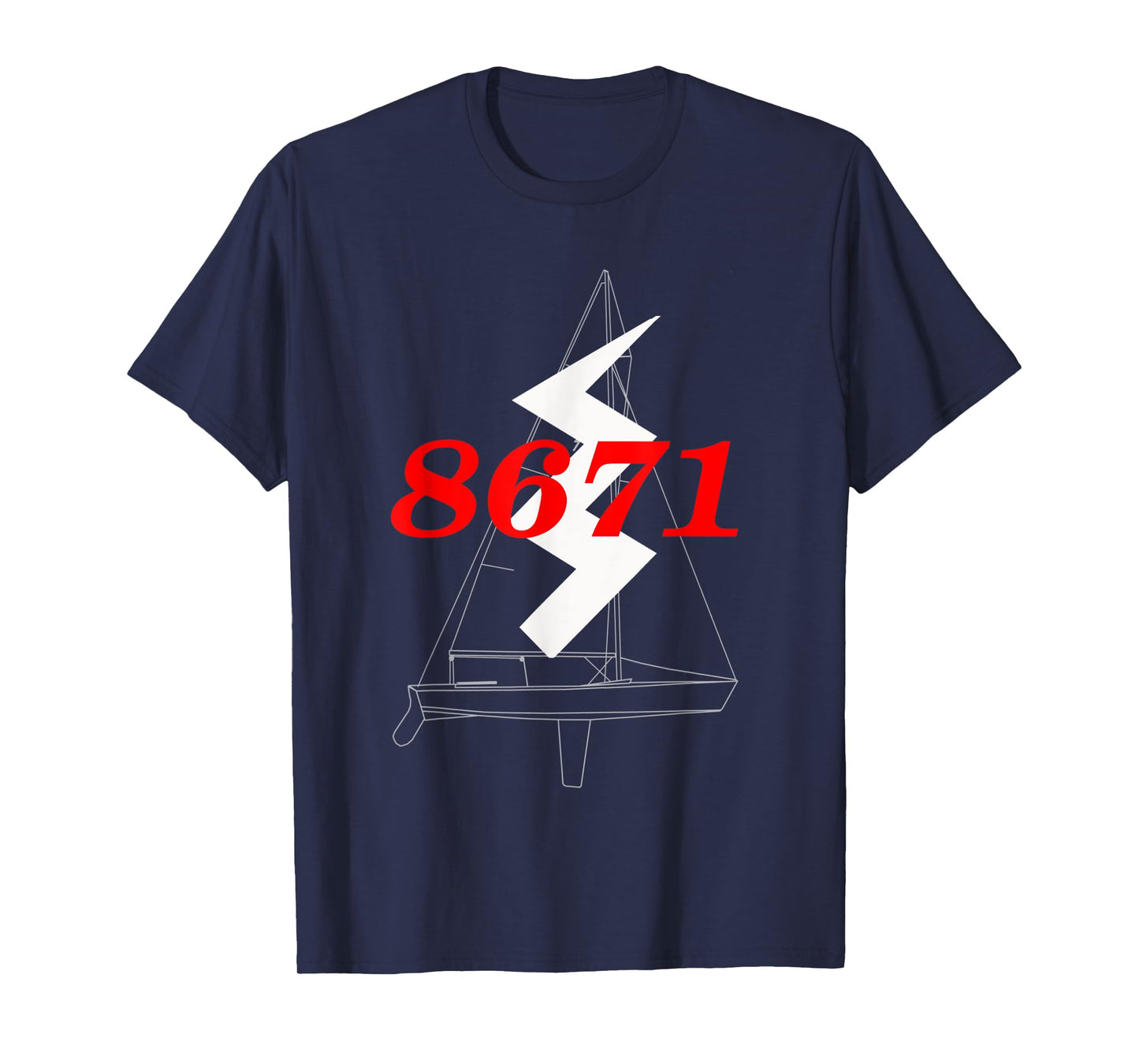Classic Woody Lightning Sailboat #8671 T-Shirt