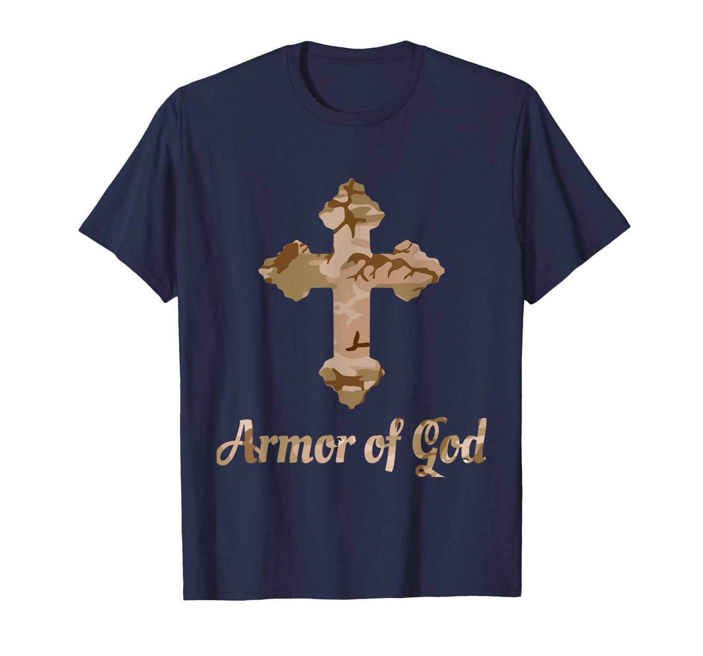 Christian Faith Armor of God Camo Cross T Shirt T-Shirt
