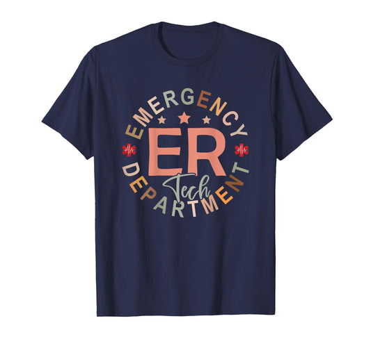 Emergency Department Tech Emergency Room Tech Back Of T-Shirt
