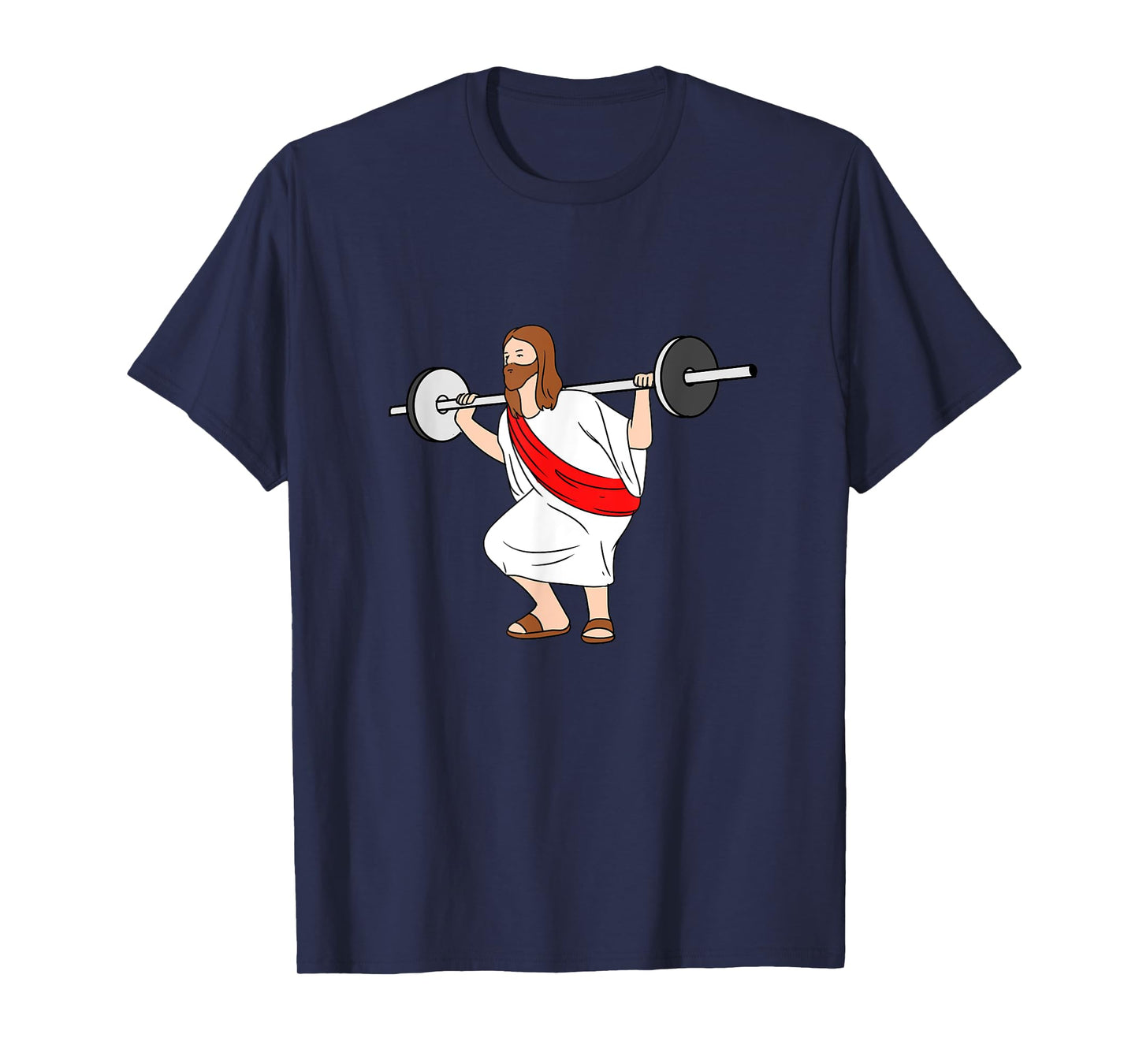 Jesus Doing Squats Jesus Gym T-Shirt