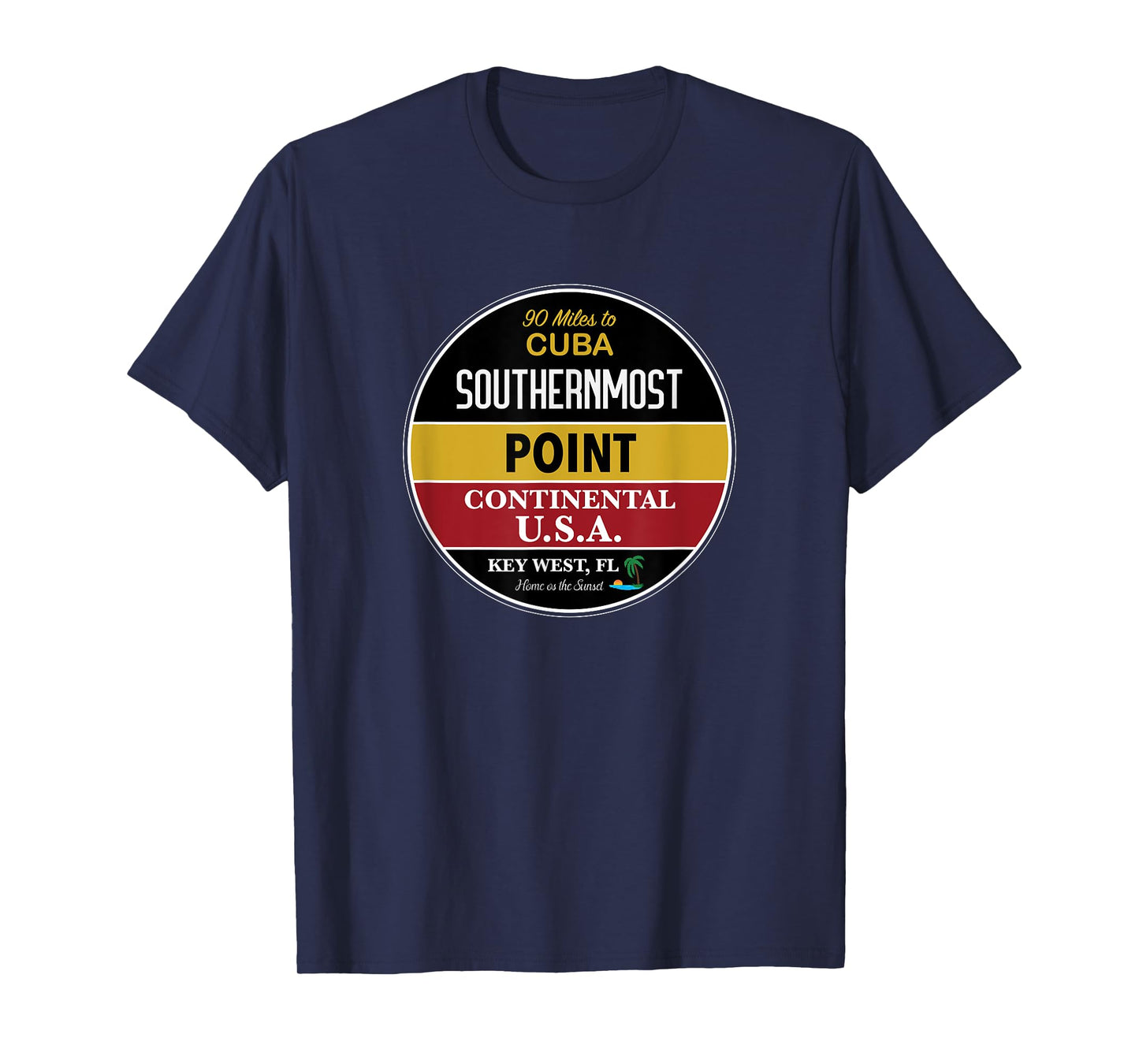 Key West Outfitters Key West Buoy T-Shirt - Men's Unisex Black Short Sleeve Classic Fit T-Shirt - Small - Gym Exercise - Cotton Polyester - Imported