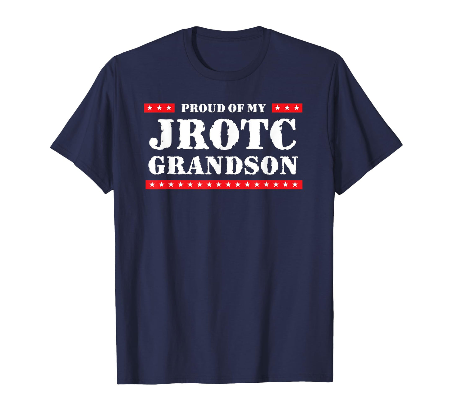 Wow T-shirts Proud of My JROTC Grandson Unisex Adult Blue Small Classic Fit T-shirt