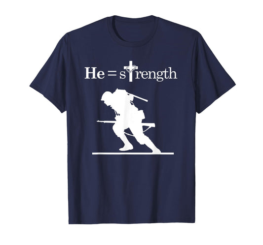 Mens Christian Military Inspirational Quote Jesus Soldier T-Shirt