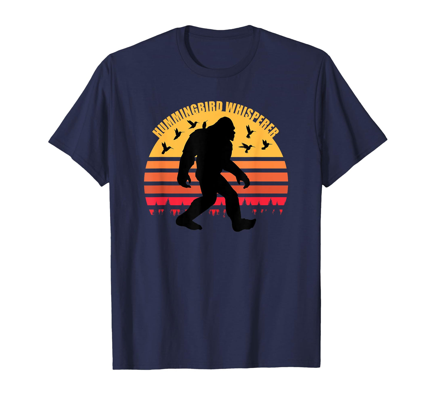 Bigfoot Sasquatch Hummingbird Whisperer Loves Hummingbirds T-Shirt