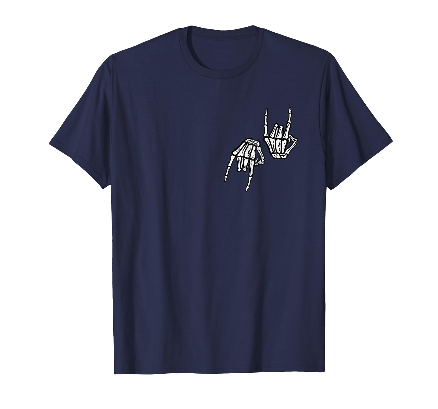 Halloween Skeleton Hand Men Women Rock Retro T-Shirt
