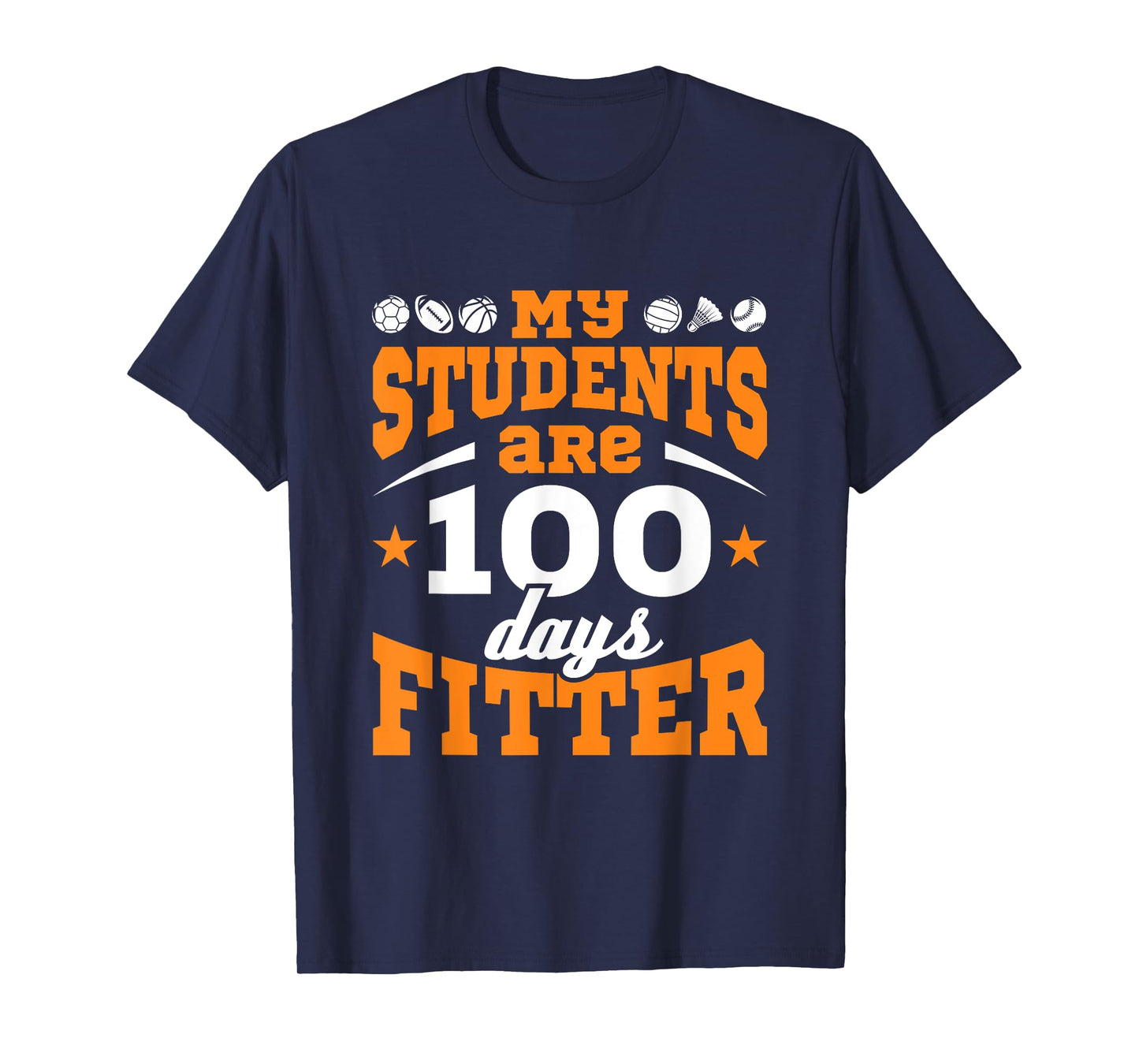 100 Days of School PE Teacher Gym Coach Physical Education T-Shirt for Men Women