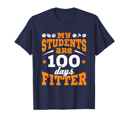 100 Days of School PE Teacher Gym Coach Physical Education T-Shirt for Men Women