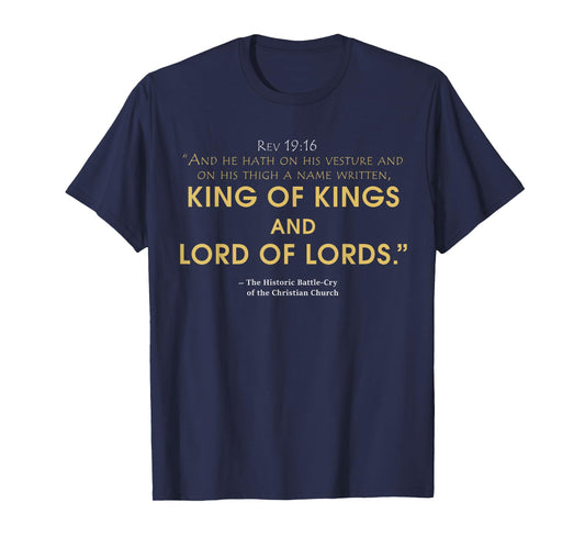 king and lord Jesus t-shirt, Revelation 19:16 bible T-Shirt