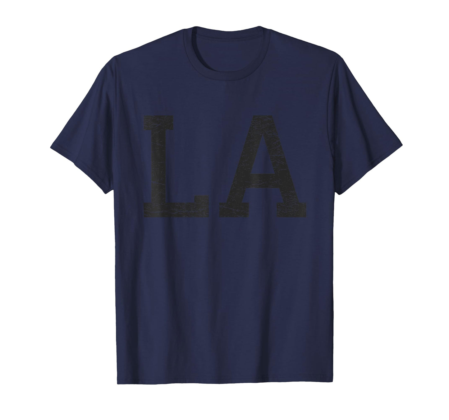 Los Angeles Tshirt Women Men | Cool Black Text Distressed LA T-Shirt