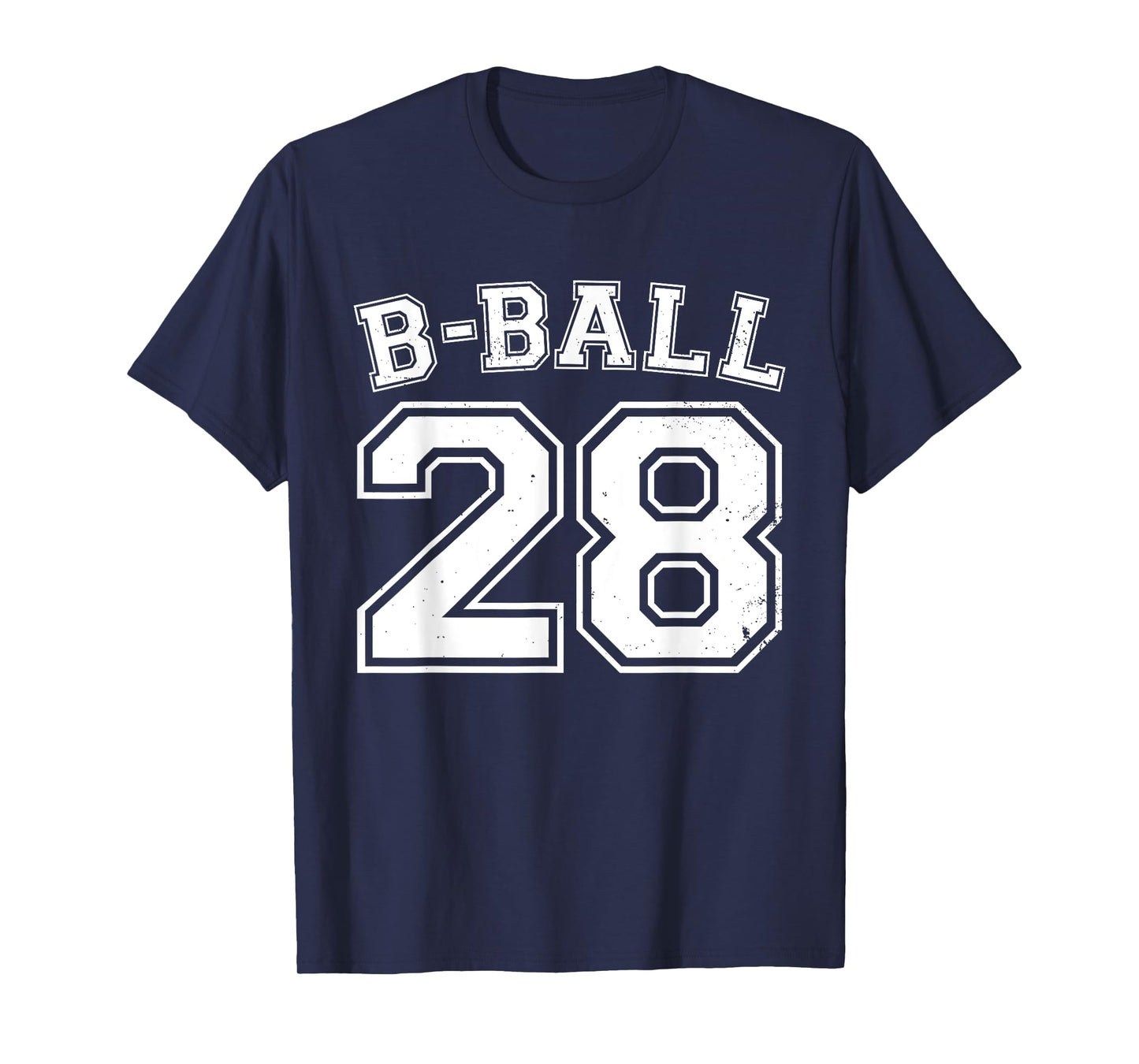 B-Ball Basketball Player Number 28 Training Varsity Vintage T-Shirt