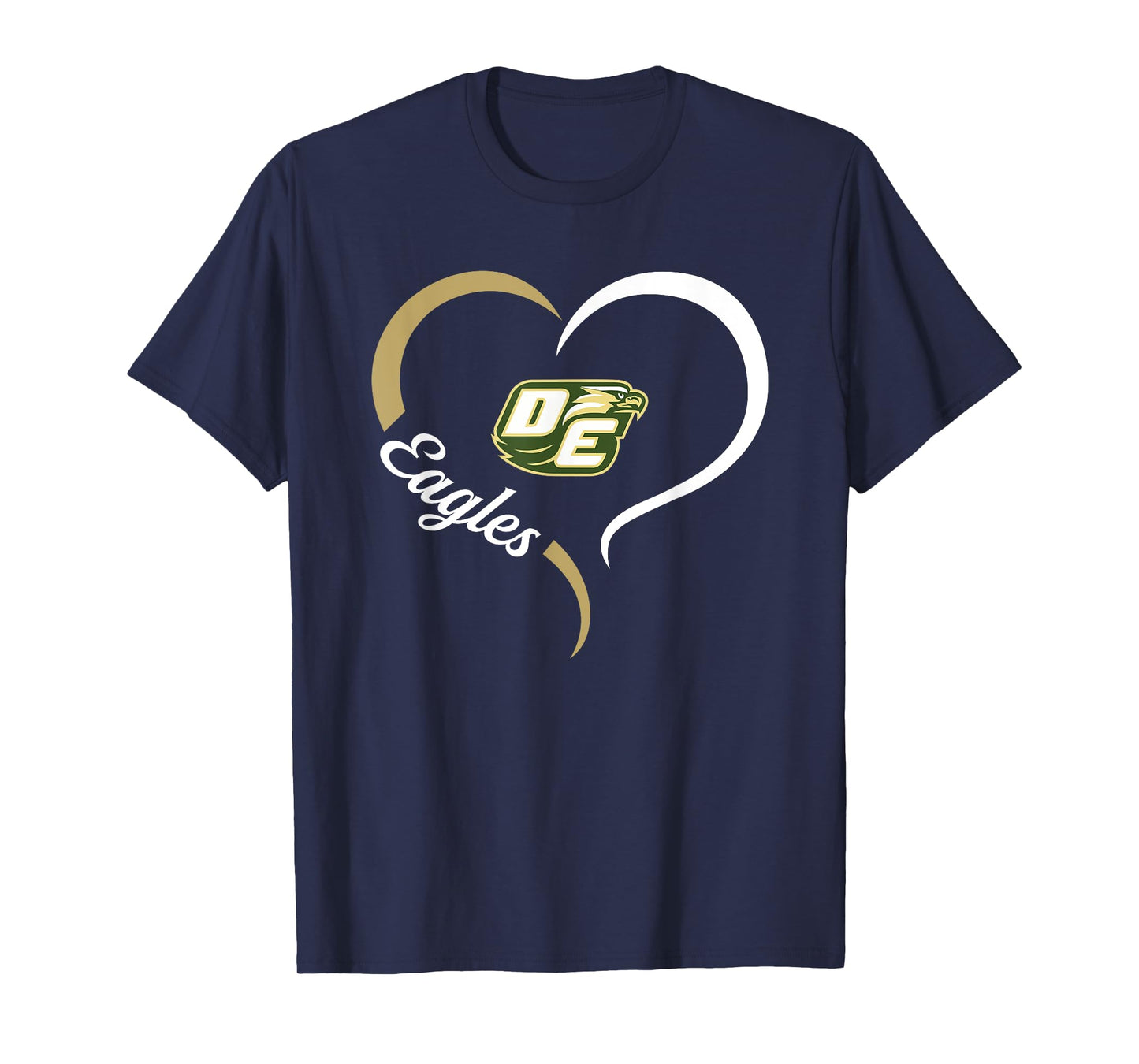 Desoto Eagles Logo Half Heart Slogan HS T-Shirt