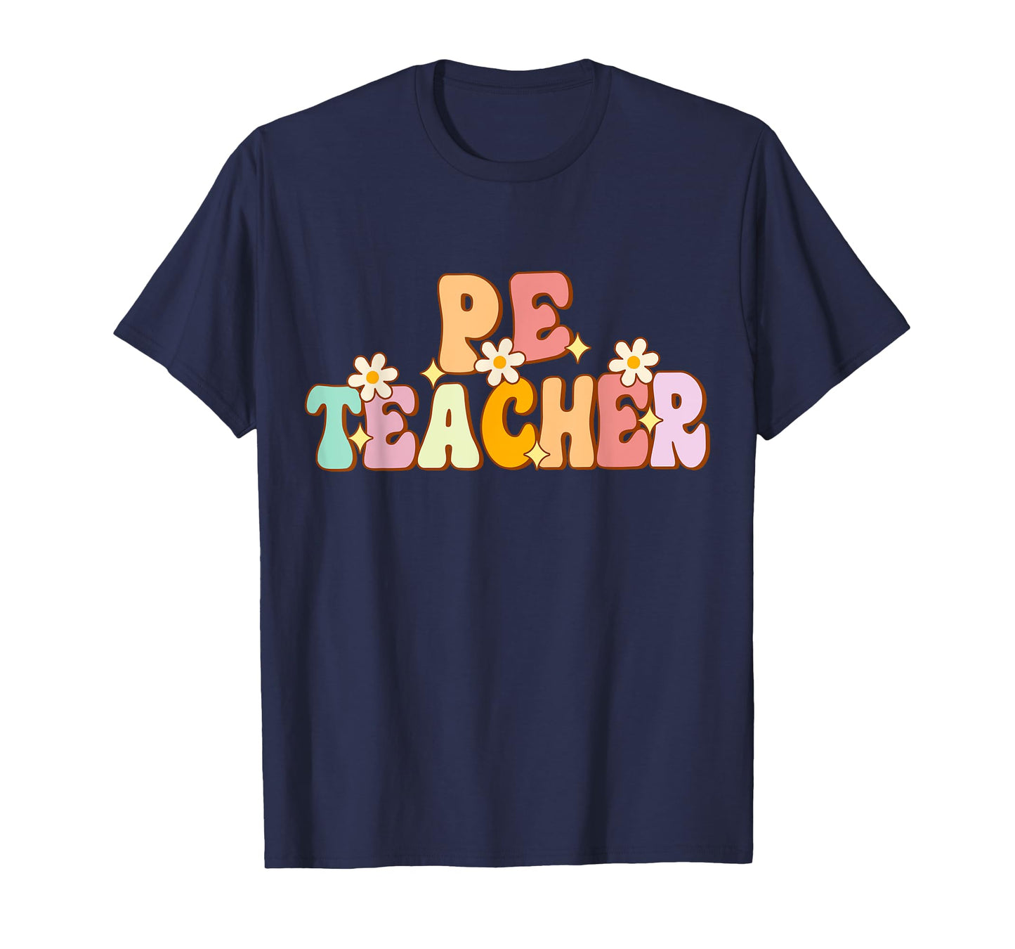 Groovy Physical Education Teacher PE Squad back To School T-Shirt