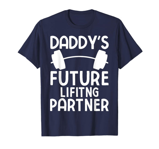 Daddy's Future Lifting Partner Funny Bodybuilding Kids T-Shirt