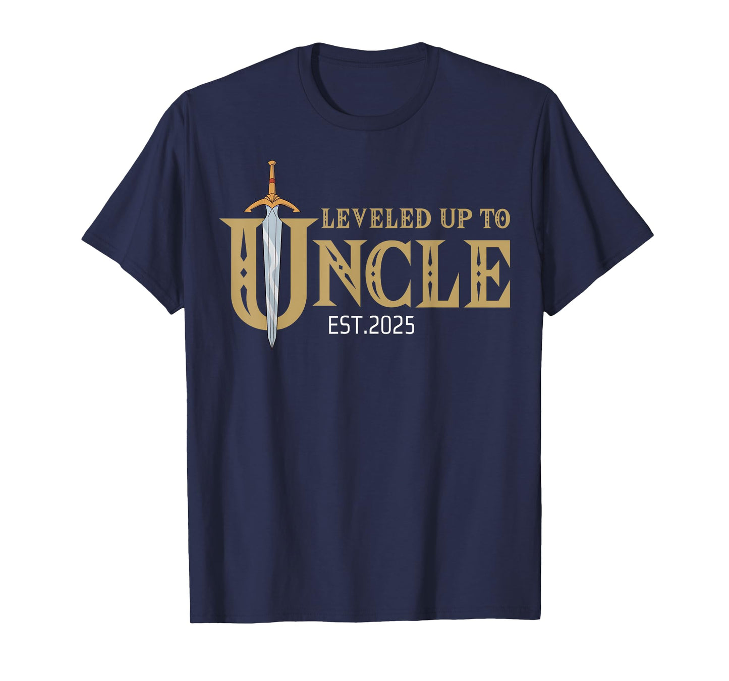 Leveled Up To Uncle Est 2025 Level Unlocked Uncle Gaming T-Shirt