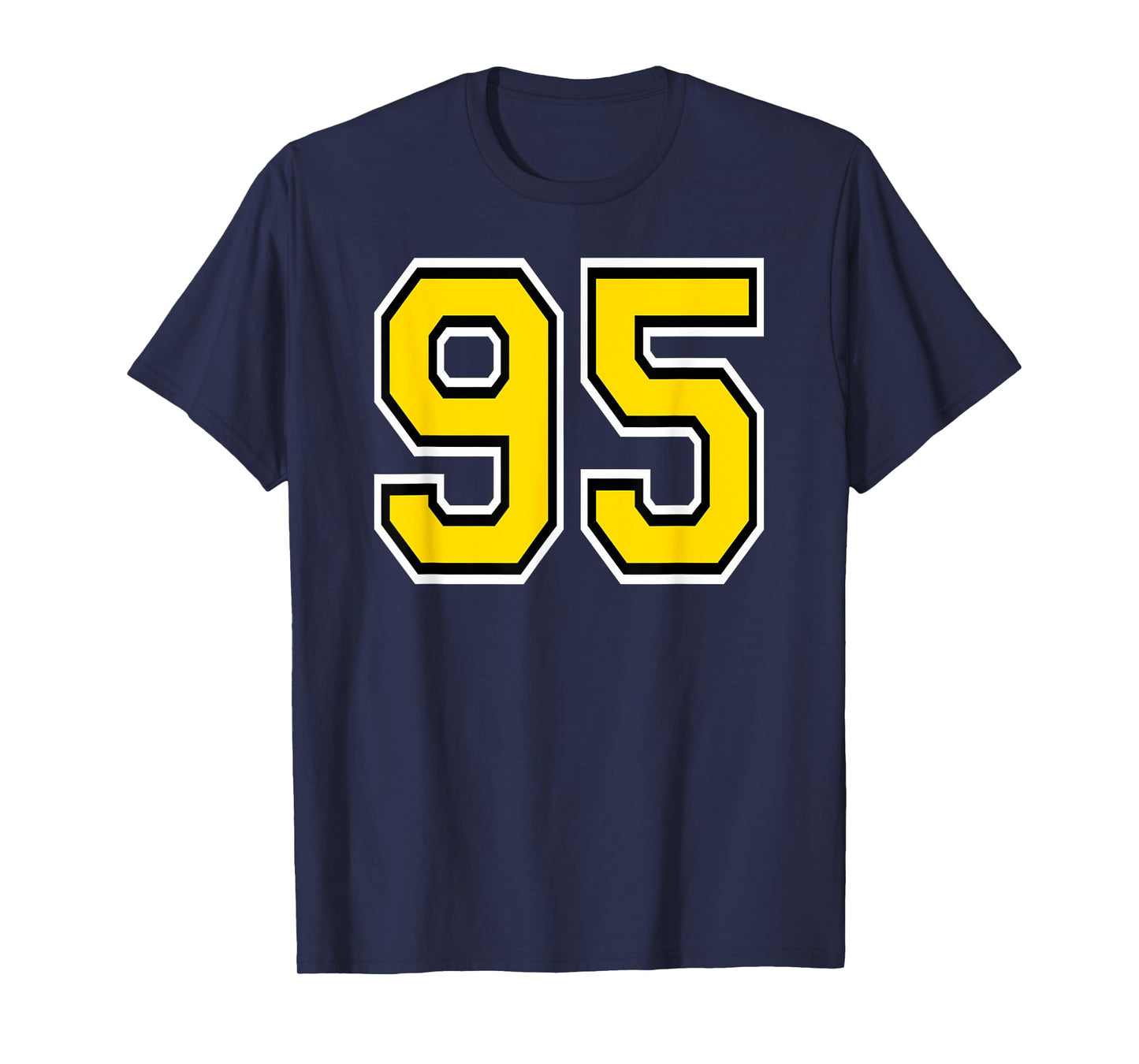 Number 95 in Yellow White Black T-Shirt