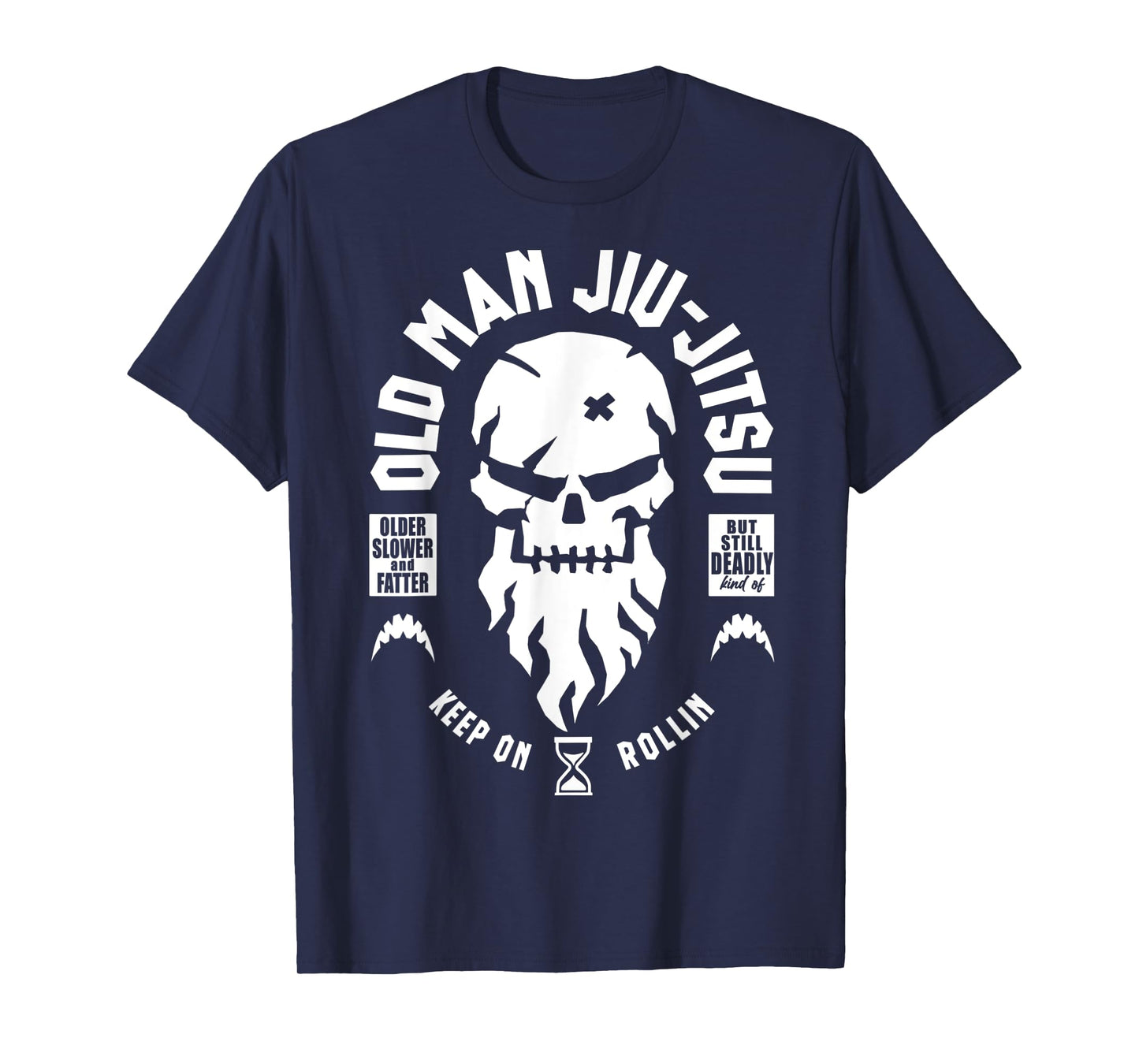Vintage Old Man Jiu-Jitsu But Still Deadly Keep On Rollin T-Shirt