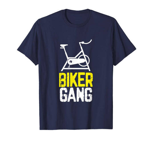 Biker Gang Funny Spin Saying Gym Workout Spinning T-Shirt